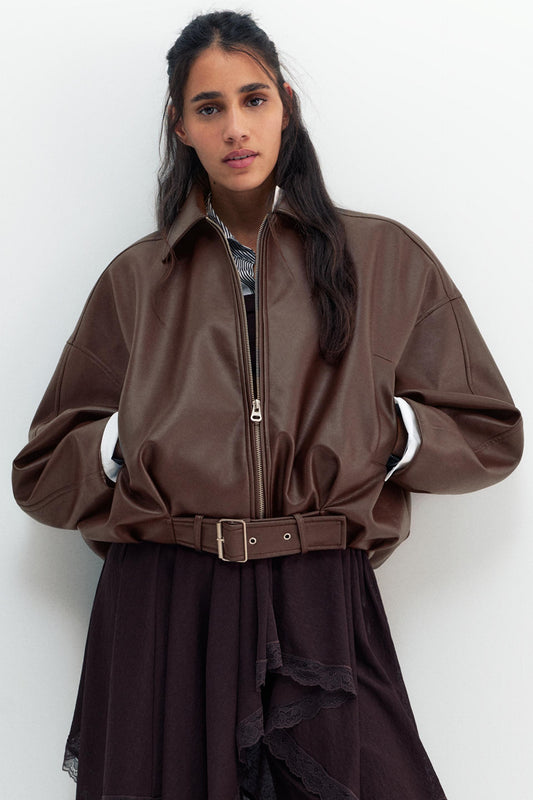 EyvoraStore™ Veste en cuir